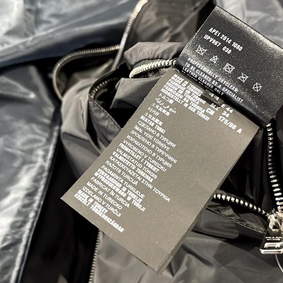 Prada Black Reversible Leather and Nylon Bomber Jacket - Picture 14 of 14